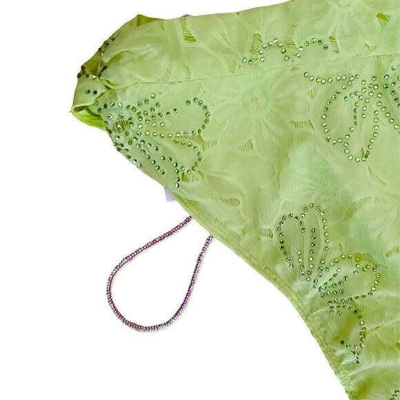 For Love And Lemons Anna 2 Piece Bodysuit Skirt Maxi Dress Neon $348 NWT Sz M - Picture 10 of 14